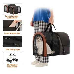 Offre Spéciale <span class=keywords><strong>Poussette</strong></span> Pliable Colorée Personnalisable <span class=keywords><strong>Double</strong></span> Couche avec Chariot Transporteur Séparable - Product Image 2