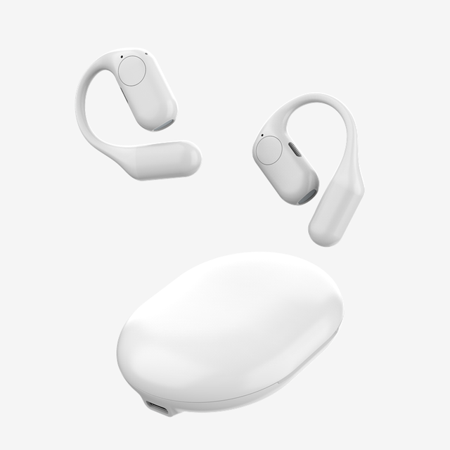 IPX4 Waterproof Ultrathin OWS Hanging Earphones Wireless Earbuds with Earhooks and Mic 20hrs Working Tme Open Ear Headphones