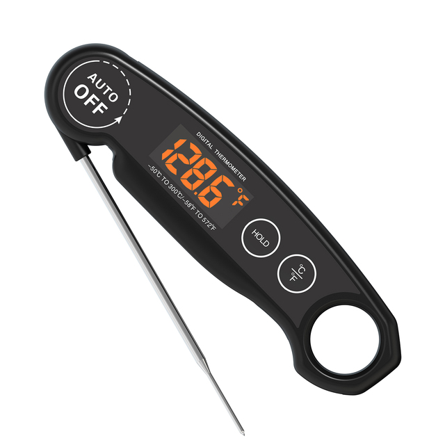 Waterproof Rechargeable Plastic 1 Second LED Screen Display 0.5 Celsius Accuracy Digital Meat Thermometer