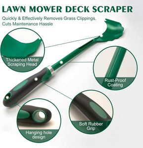 Raspador con mango ergonómico largo, herramienta eficiente para limpiar la plataforma del cortacésped, para el mantenimiento del cortacésped, regalo promocional - Product Image 3