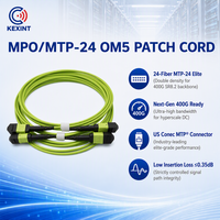 Kabel Patch MPO koxint, MPO/M-MPO/M 24 core Multimode OM5 tipe B disesuaikan 1M 5M 20M kabel Patch MPO serat optik