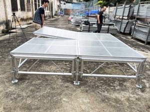 Palco in Vetro Acrilico Trasparente Portatile per Eventi all'Aperto, Esposizioni, DJ, Luci e Audio, per Matrimoni - Product Image 2