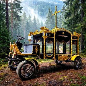 Véhicule funéraire électrique noir traditionnel, modèle classique, très demandé, pour transport spécial - Product Image 1