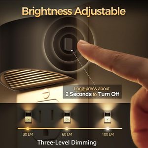 <b>Plug</b>-<b>in</b> Wall Lamp Style Night <b>Light</b> Semi-arc Black Shell Dimmable <b>Light</b> <b>Sensor</b> Induction Lamp For Corridor Bedside Home Lighting - Product Image 2