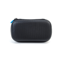 Sac de voyage pour accessoires électriques en EVA étanche en PU noir personnalisé mallette de rangement portable en EVA pour banque d'alimentation