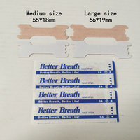 Bandes nasales pour mieux respirer, 66x19 mm et 55x18 mm, pour le ronflement