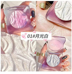 Iluminador de maquillaje facial, resaltador de maquillaje en polvo comprimido, muestra gratis - Product Image 5
