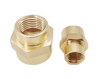 Raccord réducteur en laiton forgé HT pour tuyauterie, classe 125, femelle 3/8 1/8 NPT, faible pression, tête hexagonale usinée, garantie 1 an