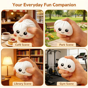 Juego de 1-5 Piezas de Dumplings Brillantes, Decorativos, Blandos, con Caja, de Rebote Lento, Colores Aleatorios, Regalos para Niños y Adultos - Product Image 3
