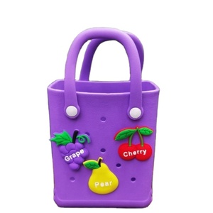 Women's <b>Top</b> Quality Custom Logo Candy Color Eva Dot Designer Reusable Beach Tote Silicone Storage Bogg Bag With Logo - Product Image 6