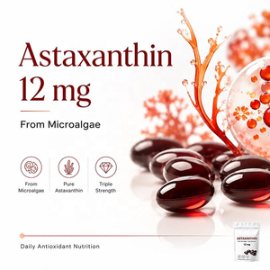แอสตาแซนธิน 12 มก. ซอฟต์เจล จากสาหร่ายขนาดเล็ก สูตรเข้มข้นสามเท่า ปราศจาก GMO ปราศจากกลูเตน ปราศจากนม ผลิตภัณฑ์เสริมอาหาร - Product Image 3