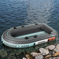 Bateau à rames en PVC OEM avec pompe manuelle, bateau de pêche gonflable d'extérieur