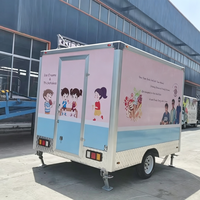 Remorque de camionnette à glaces mobile en tôle galvanisée certifiée DOT, longue durée de vie, avec barre de remorquage pour la vente de glaces