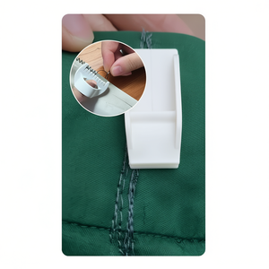 Juego de 4 Herramientas de Cierre de Bordes de Plástico Duradero, Diseño Ergonómico, Espaciado de 3mm y 4mm, Color Blanco y Amarillo, para Principiantes y Personas Mayores, Costura Suave - Product Image 1