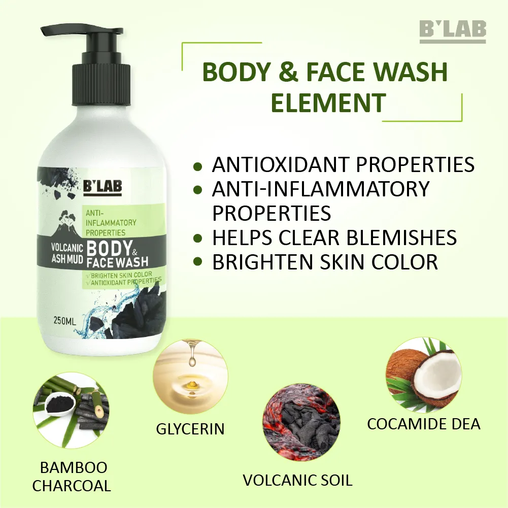 2022 Hot Selling Private Label Volcanic Mud Body Wash Shower Gel for Black Women Adults Female Body Skin Care Products