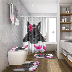 <span class=keywords><strong>Rideau</strong></span> de douche lavable en polyester, lunettes de soleil, chien, <span class=keywords><strong>baignoire</strong></span> de plongée sous-marine, images, décoration de salle de bains - Product Image 4