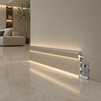 Plinthe de sol en aluminium LED professionnelle pour la décoration moderne des maisons et des hôtels