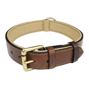 Collar de cuero premium para perro con elegante artesanía y comodidad de Divine International - Product Image 1