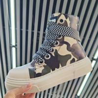 Sepatu Wanita Grosir Sepatu Tali Sepatu Outdoor Kasual Boots Fashion High Top Kulit PU Sneakers Platform Wanita