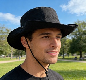 Chapeau Boonie imperméable à large bord, protection UV, casquette de safari, <span class=keywords><strong>avec</strong></span> sangle sous le menton, pour la randonnée, la pêche, le camping - Fournisseur - Product Image 2