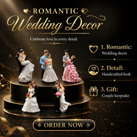 Kleine Figur Paar Luxus Geschenk Hochzeit Miniatur Souvenir niedlich kreative süße Tischplatte Kuchen Topper Auto Schneekugel Dekoration