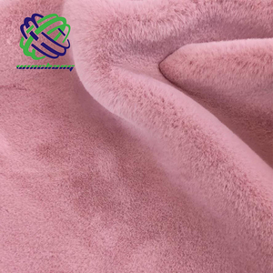 2022 NEW Eco <strong>Fur</strong> Solid Color 1200gr Rabbit Re Faux <strong>Fur</strong> Fabric for Jackets Hats Bags - Product Image 1