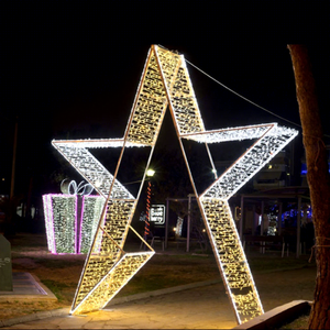 Christmas Street Arch <b>Lights</b> Featuring Star Motifs for Outdoor Plaza Festival and Holiday Landscape Decoration - Product Image 1