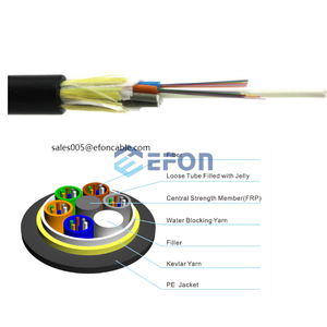 48 câble <span class=keywords><strong>FO</strong></span> SMF ADSS simple/Double veste 12 câbles à fibres optiques Adss 100M portée adss 24 câbles à fibres optiques extérieurs - Product Image 2