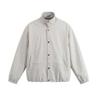 Veste décontractée pour homme à col montant, boutons-pression, légère, style vintage, simple, grandes tailles, coupe ample et décontractée, 6XL 7XL