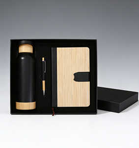 Coffret Cadeau Luxe Promotionnel : Carnet A5 en Bois à Couverture Rigide, 100 Feuilles, Reliure Cousue, Journal de Bureau Personnalisé avec Stylo - Product Image 2