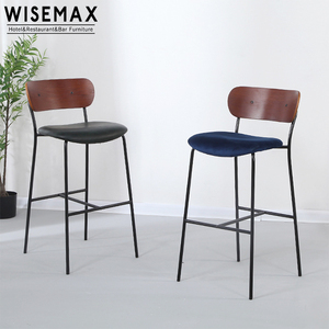 WISEMAX FURNITURE commercial industriel café meubles comptoir hauteur métal chaises <span class=keywords><strong>de</strong></span> <span class=keywords><strong>bar</strong></span> contreplaqué <span class=keywords><strong>tabouret</strong></span> haut <span class=keywords><strong>de</strong></span> <span class=keywords><strong>bar</strong></span> - Product Image 3