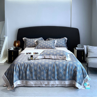 Ensembles de literie tencel 100%, ensembles de draps de lit à motifs imprimés personnalisés, ensemble de draps plats cool et doux à la main