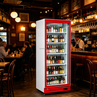 Réfrigérateur commercial YULONGE pour supermarché, vitrine réfrigérée verticale à porte vitrée, armoire à boissons alcoolisées