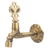 Robinet de machine à laver antique en cuivre, style européen, robinet d'arrosage mural pour jardin, intérieur/extérieur, 1/2, en laiton