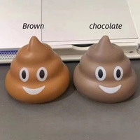 Balle anti-stress Poop Emojio avec logo imprimé, jouets anti-stress en forme de caca souriant, jouets souples à presser pour cadeaux promotionnels, jouets éducatifs pour fêtes