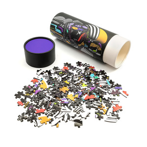 Tubo de papel impreso de diseño personalizado Mini 100 150 piezas rompecabezas Diy cilindro de juego para niños caja redonda rompecabezas para adultos - Product Image 1