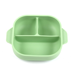 ชามซิลิโคนสำหรับเด็ก 3 ช่อง น่ารัก ใช้งานในครัวเรือน ปลอดภัยสำหรับอาหาร เหมาะสำหรับป้อนอาหารและให้นมเด็กวัยหัดเดิน ผลิตภัณฑ์สำหรับเด็ก - Product Image 1