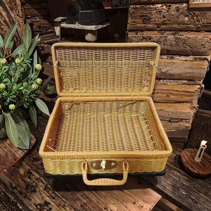 Hộp đựng đồ bằng nhựa giả mây bán chạy, kiểu vali xách tay, phong cách cổ điển, thích hợp cho dã ngoại, du lịch, đựng quần áo, nhà cung cấp hộp đựng đồ - Product Image 6