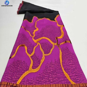 Sinya vải ren Châu Phi 5 yards Chất lượng cao sang trọng guinea Damask thổ cẩm Jacquard Vải Thêu Ren cho tiệc cưới - Product Image 1