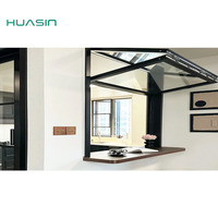 Huasin 2026 – Fournisseur de fenêtres triple-vitrage sur mesure, design moderne à cadre noir, norme américaine, pour villas urbaines en immeubles de grande hauteur