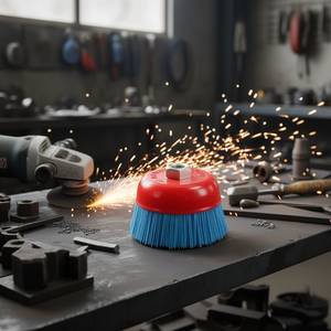 Brosse à tasse en nylon Ttake 180 mm bleue M14 12500 tr/min pour le nettoyage des métaux - Product Image 3