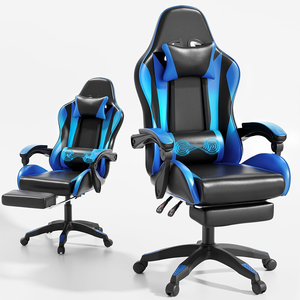Acolchado <span class=keywords><strong>Racer</strong></span> Sporty Cadeira <span class=keywords><strong>Gamer</strong></span> Chile Cómoda <span class=keywords><strong>silla</strong></span> reclinable al por mayor de gama alta ergonómica con respaldo alto para juegos con reposapiés - Product Image 1