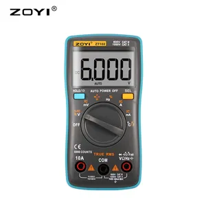 ZOYI ZT102インテリジェントデジタルマルチメーター6000ワードカウント真のRMS高精度電圧電流抵抗周波数テスター