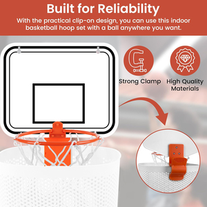 Ensemble panier <span class=keywords><strong>de</strong></span> <span class=keywords><strong>basket</strong></span> et poubelle à clipser, mini, gonflable en plastique, avec pompe, portable et <span class=keywords><strong>pliable</strong></span>, pour bureau, maison, <span class=keywords><strong>jeu</strong></span> amusant pour enfants - Product Image 2