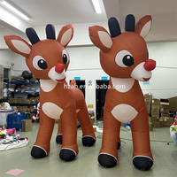 Renne de Noël Gonflable Géant pour Décorations de Noël Extérieures