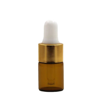 Vente en gros de flacons compte-gouttes en verre ambré transparent personnalisés avec couvercle doré, flacon en verre pour huile essentielle, sérum cosmétique, pipette