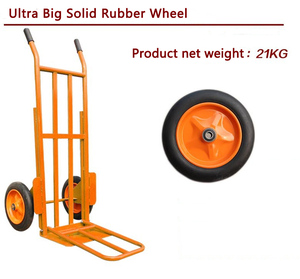 भारी शुल्क परिवहन वैगन 2 वायवीय पहियों गोदाम बोरी कार्गो हाथ ट्रक - Product Image 5