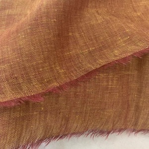 織り麻リネン糸染め生地 50%麻 50%リネン 138cm 126gsm 通気性 抗菌 軽量 春夏シューズ - Product Image 5