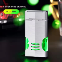 Allume-cigare et allume-cigare coupe-vent rechargeable briquet au butane publicité cadeau lettrage briquets promotionnels avec lumière LED