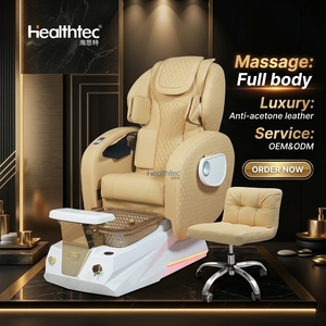 Fauteuils de pédicure électriques de luxe grand format avec massage intégral du corps et de la tête, canapé de massage chinois avec bol de spa pour les pieds - Product Image 3